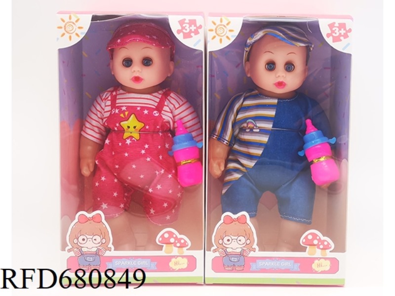 A 12-INCH BARE-BODY DOLL WITH A MUSIC IC AND BENT FEET