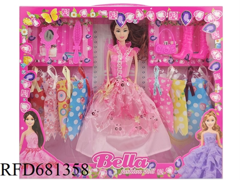 11-INCH LIFE-SIZED ORIENTATION BARBIE DOLL, MIRROR, COMB, BAG, LONG BOOTS
