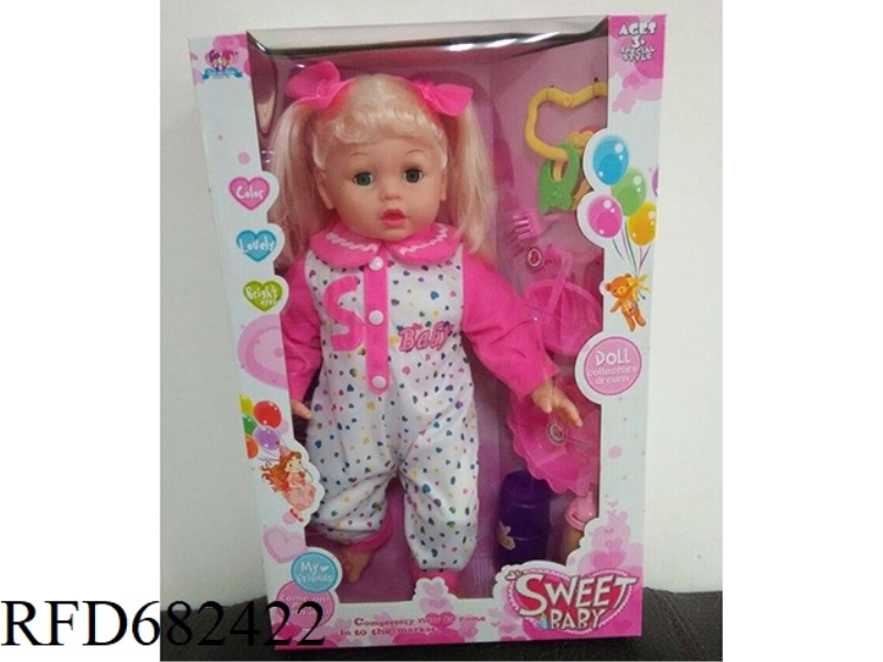 A 20-INCH BLINKING GIRL CAN SING + DAILY NECESSITIES