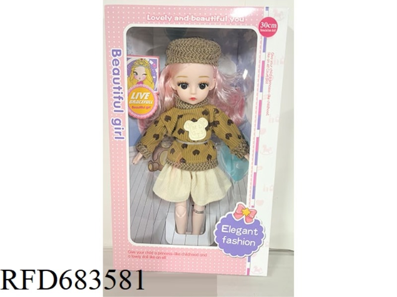 11.5-INCH SOLID 9-JOINT BARBIE DOLL