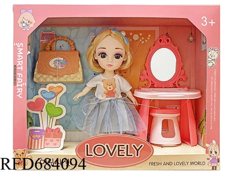 6-INCH CUTE GIRLS DRESS UP DOLLS+ACCESSORIES