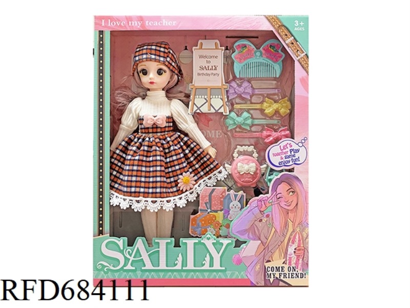 12-INCH CUTE GIRLS DRESS UP DOLLS+PLASTIC ACCESSORIES