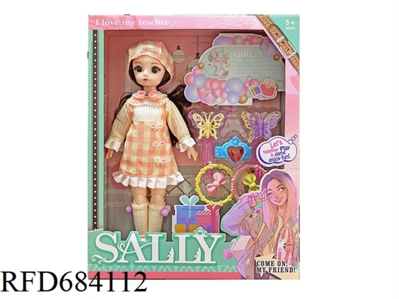 12-INCH CUTE GIRLS DRESS UP DOLLS+PLASTIC ACCESSORIES