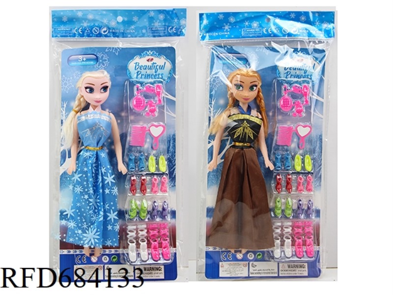 11.5 INCH 5 JOINTS 26 CM EMPTY BODY COLOR PRINTING EYE FASHION SNOW PRINCESS+PLASTIC ACCESSORIES