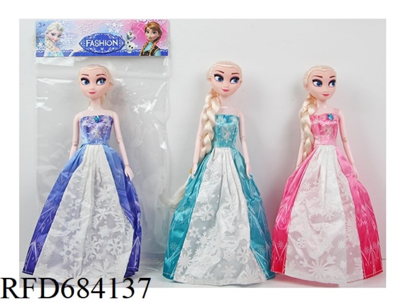 11.5 INCH 9 JOINTS 27 CM REAL COLOR PRINTING EYE FASHION DRESS SNOW PRINCESS+SHOES