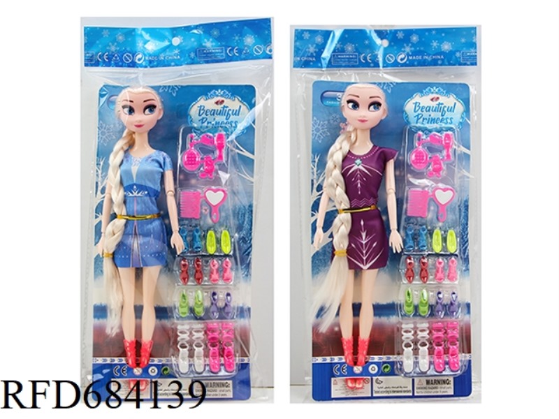 11.5-INCH 9-JOINT 26 CM SOLID AND EMPTY FEET COLOR PRINTING EYE SNOW PRINCESS+PLASTIC PARTS