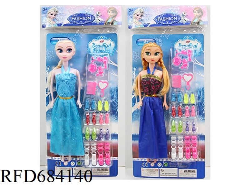 11.5-INCH 5-JOINT 26 CM REAL COLOR PRINTING EYE FASHION SNOW PRINCESS+PLASTIC ACCESSORIES