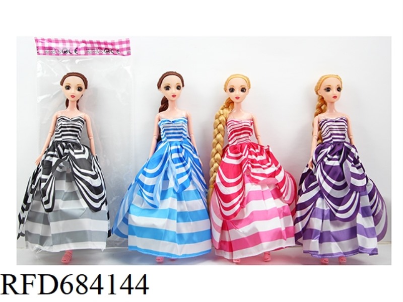 11.5 INCH 9 JOINTS 30 CM REAL 3D EYE FASHION WHIP DRESS BARBIE