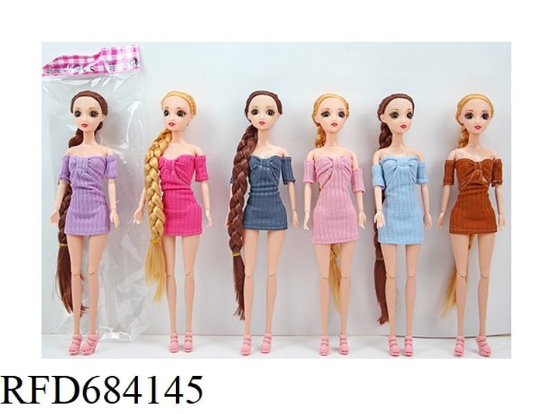 11.5 INCHES, 11 JOINTS, 30CM, 3D EYES, FASHION WHIP BARBIE DOLL.