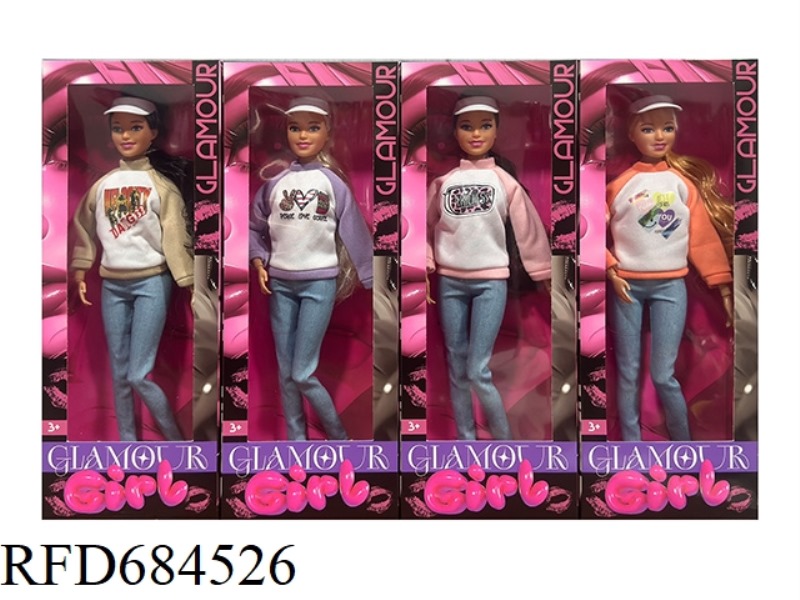 11-INCH ARTICULATED BARBIE DOLL FASHIONABLE CASUAL SWEATER SET