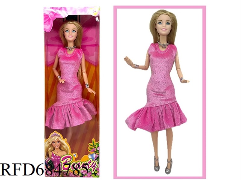 11.5-INCH 11-JOINT FULL-BODY EVENING MAKEUP BARBIE DOLL