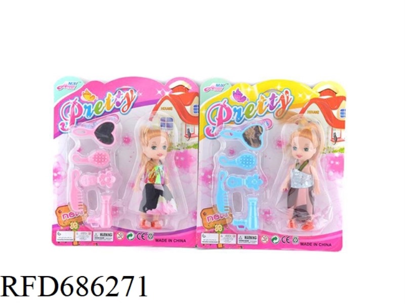 3.5 INCH BARBIE + FIVE PIECE SET