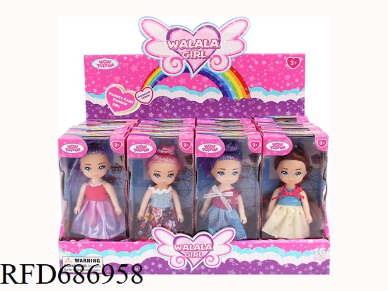 PRINCESS 11CM BARBIE DOLL SET (FOUR MIXED)