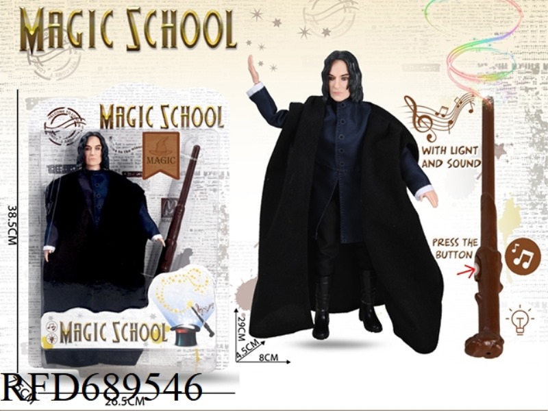 11.5-INCH 21-JOINT BARBIE DOLL FROM MAGIC SCHOOL WITH MAGIC WAND, LIGHT AND SOUND (SEVERUS SNAPE)