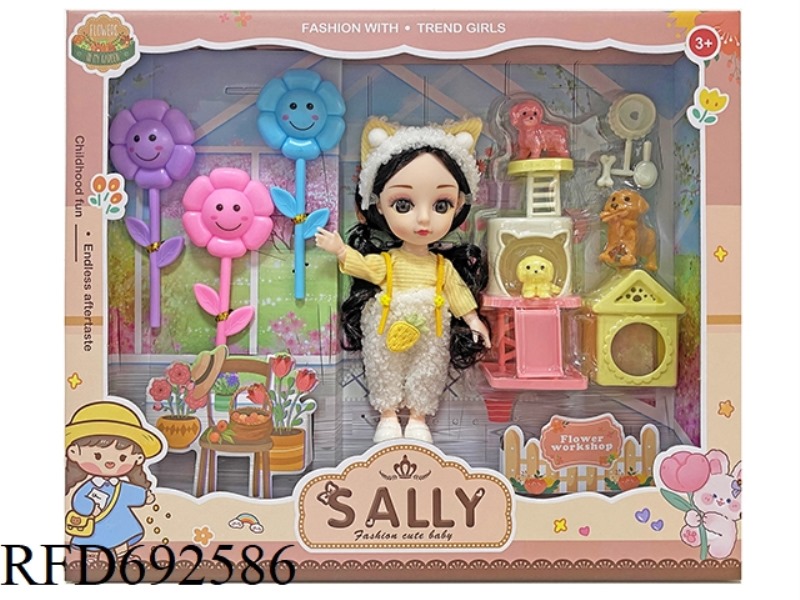 6-INCH SOLID CUTE GIRL COSTUME DOLL + BLISTER ACCESSORIES