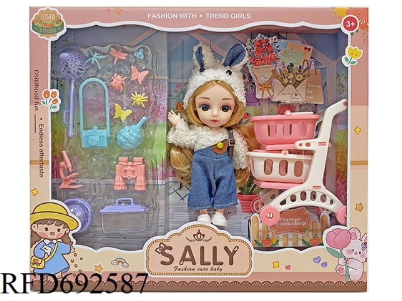 6-INCH SOLID CUTE GIRL COSTUME DOLL + BLISTER ACCESSORIES