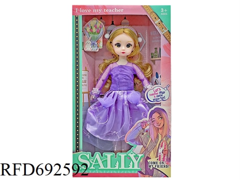 A 12-INCH SOLID AND CUTE GIRL DRESSED UP AS A GIRL DOLL