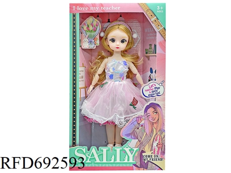 A 12-INCH SOLID AND CUTE GIRL DRESSED UP AS A GIRL DOLL