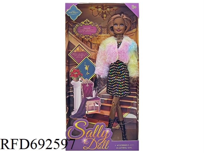 A CUTE 11-INCH BLACK GIRL DRESSED UP AS A BARBIE DOLL