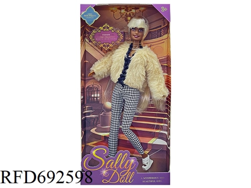 A CUTE 11-INCH BLACK GIRL DRESSED UP AS A BARBIE DOLL
