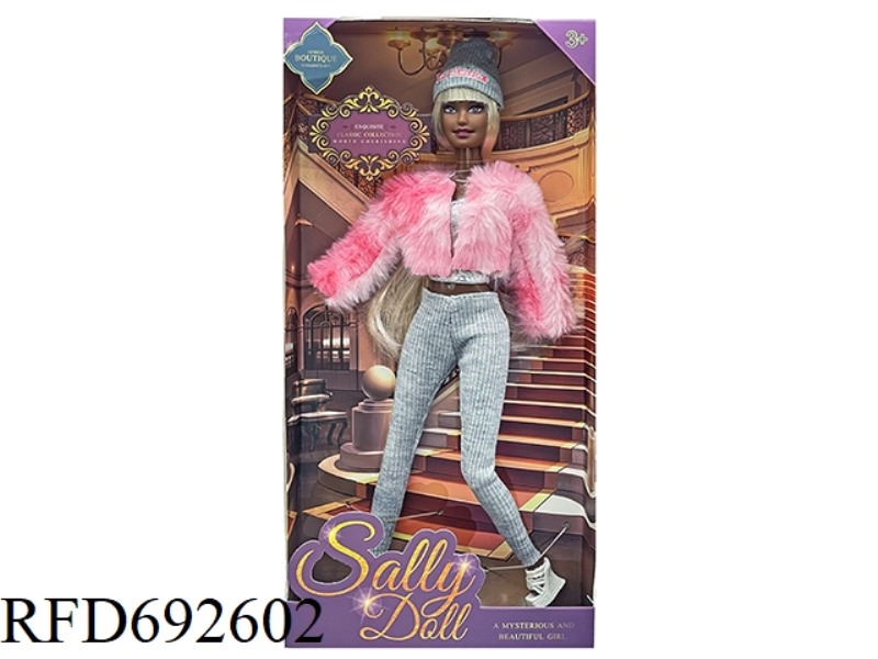 A CUTE 11-INCH BLACK GIRL DRESSED UP AS A BARBIE DOLL