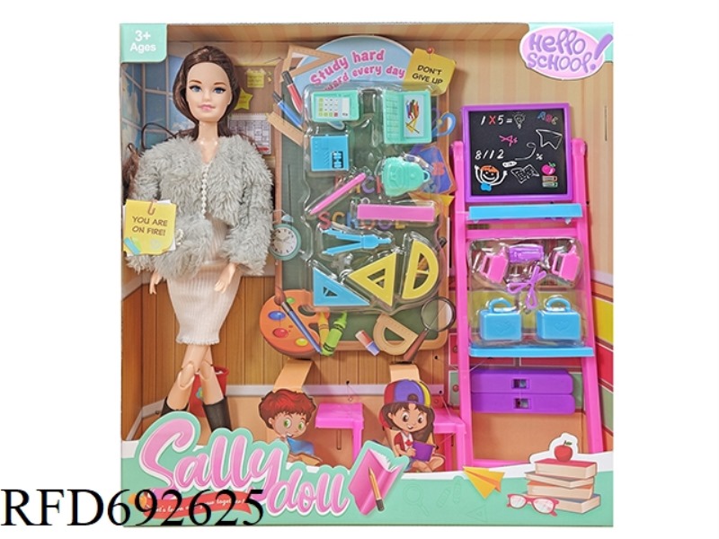 11-INCH SOLID AND CUTE GIRL DRESSED UP AS A BARBIE DOLL WITH ACCESSORIES