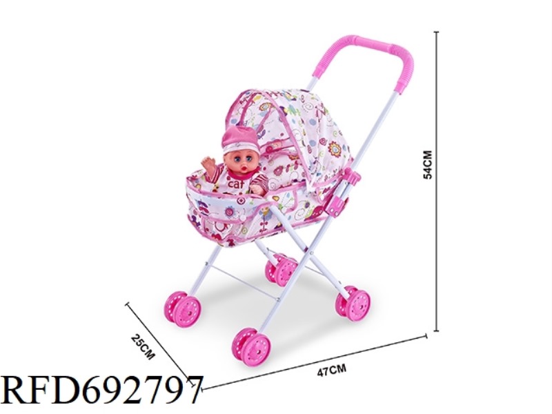 IRON CART WITH 10-INCH BOY'S MUSIC EMPTY BODY DOLL