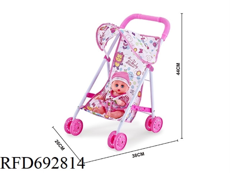 IRON CART WITH 10-INCH BOY'S MUSIC EMPTY BODY DOLL