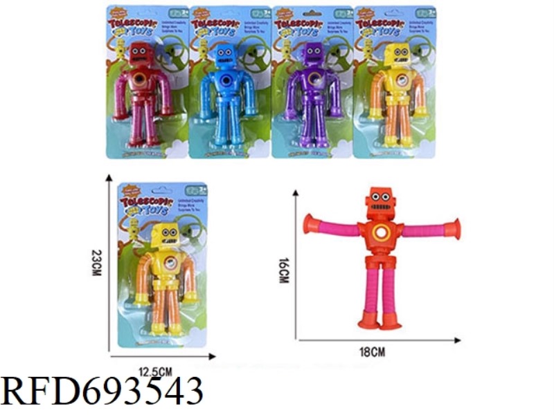 TELESCOPIC COLORED TUBE ROBOT (WITH LIGHT