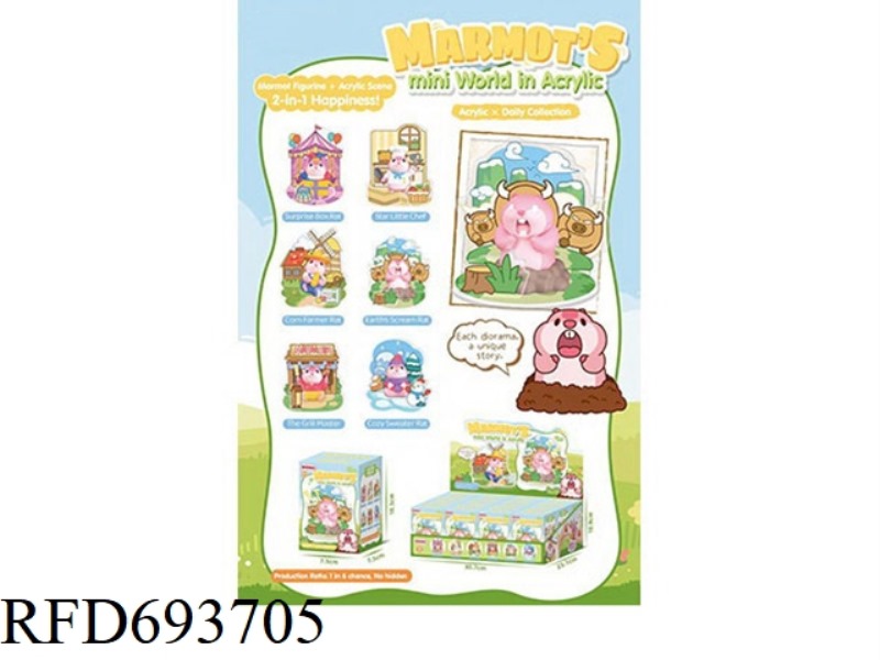GROUNDHOG FIGURINE BLIND BOX (12 PIECES)