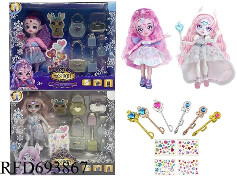 MAGIC MIXIES THEME SERIES 6.5-INCH 12-JOINT REAL BODY MAGIC ELF MAKEUP SET