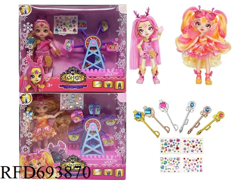 MAGIC MIXIES THEME SERIES 6.5-INCH 12-JOINT REAL BODY MAGIC ELF WITH FERRIS WHEEL SET