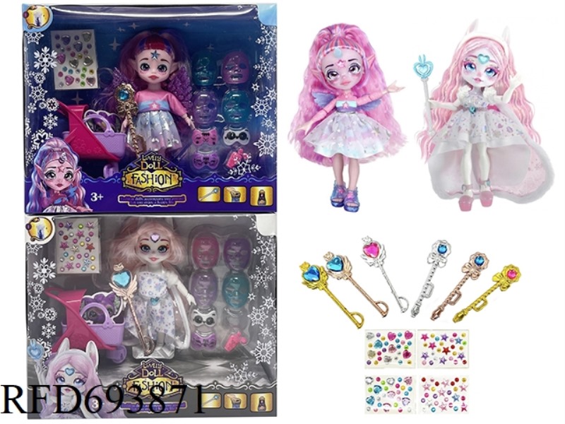 MAGIC MIXIES THEME SERIES 6.5-INCH 12-JOINT REAL BODY MAGIC ELF WITH FACE-CHANGING SET
