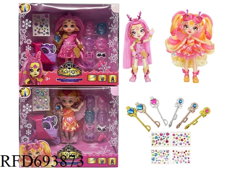 MAGIC MIXIES THEME SERIES 6.5-INCH 12-JOINT REAL BODY MAGIC ELF WITH FACE-CHANGING SET