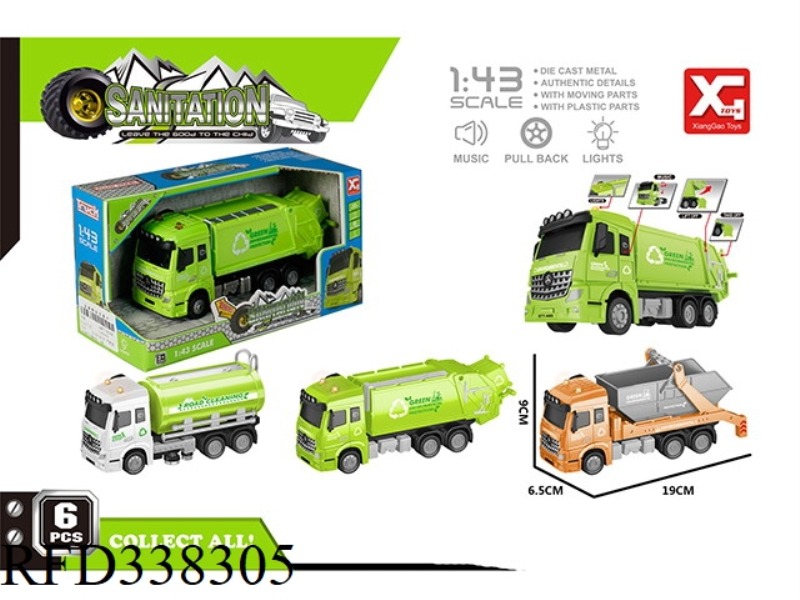 ALLOY PULL BACK CLEANING CAR
(3 STYLES)