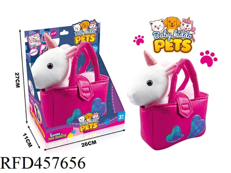 TOTE BAG PLUSH TOY UNICORN