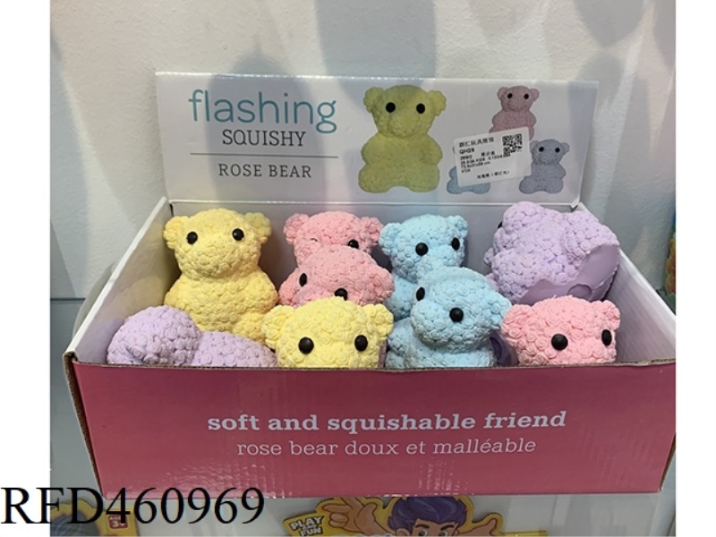 ROSE BEAR (WITH LIGHT) 12PCS