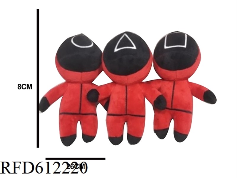 (CUSTOMIZABLE) SOUTH KOREAN SQUID GAME 123 RED MAN PLUSH TOY WOODEN FIGURE DOLL DOLL