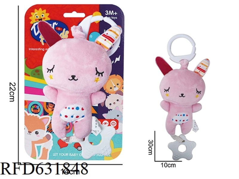 BABY PUZZLE PLUSH SOOTHING TOY IC MUSIC BUNNY BED HANGING