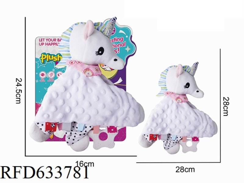 WHITE UNICORN BABY COMFORT CLOTH PLUSH TOY