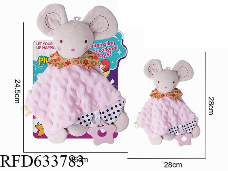 PINK MOUSE BABY SOOTHING TOWEL PLUSH DOLL