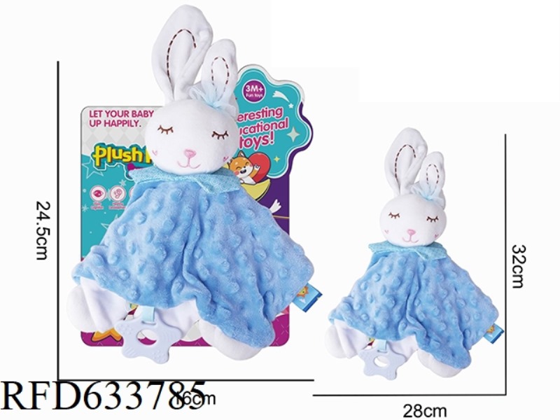 BLUE RABBIT BABY SOOTHING TOWEL PLUSH DOLL