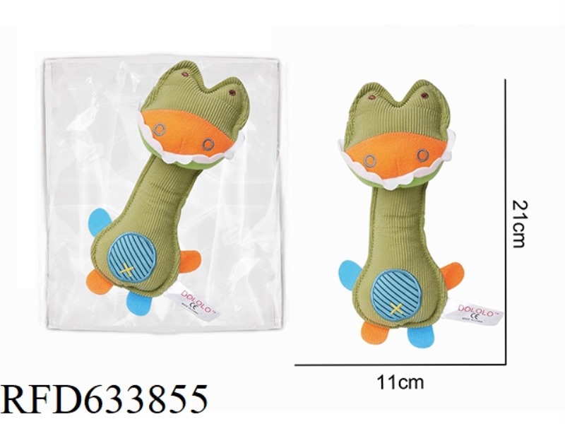 PLUSH CROCODILE HOLDING BB STICK BABY SOOTHING TOY
