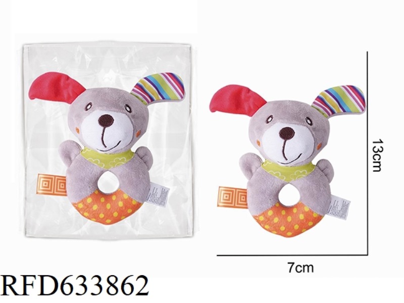 PLUSH TEDDY BEAR ROUND HAND-HELD BELL BABY TOY