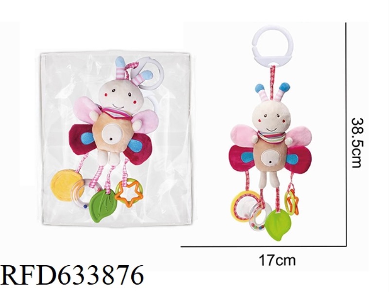 PLUSH RABBIT BEDSIDE CART PENDANT, TEETHING AND SOOTHING TOY