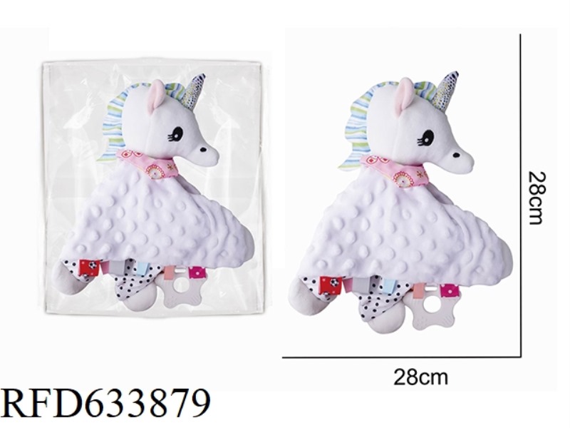WHITE UNICORN BABY COMFORT CLOTH PLUSH TOY