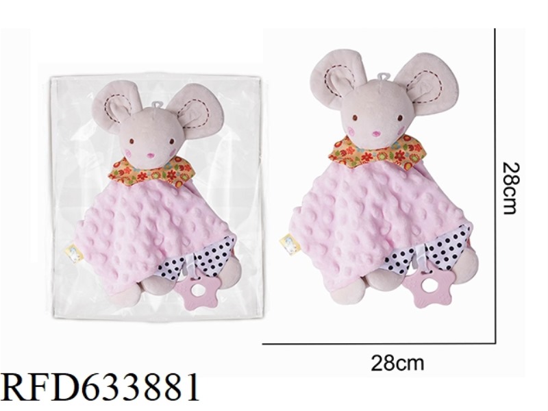 PINK MOUSE BABY SOOTHING TOWEL PLUSH DOLL