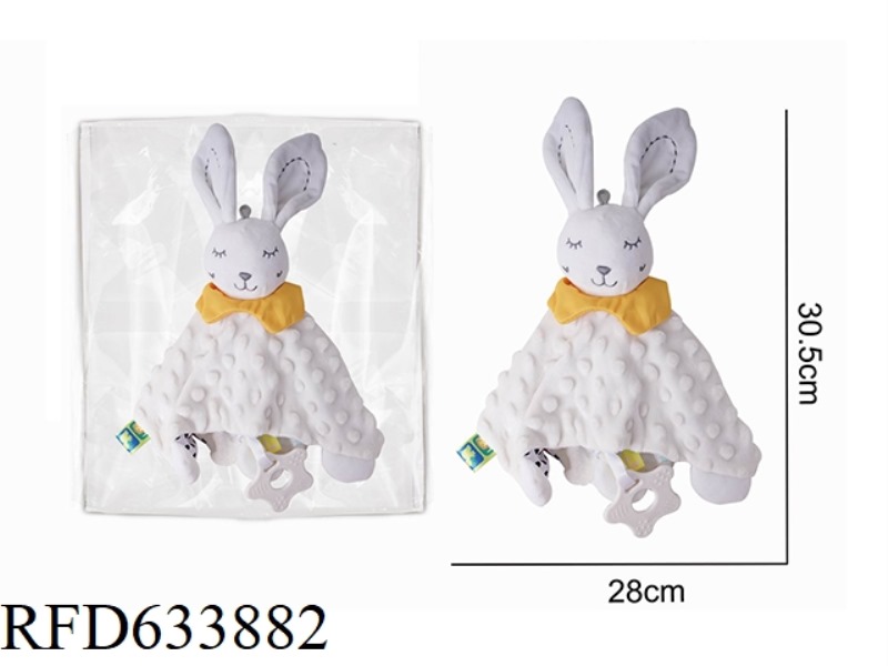 BEIGE RABBIT BABY SOOTHING TOWEL PLUSH DOLL