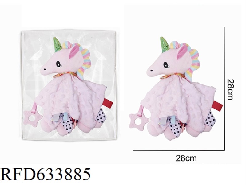 PINK UNICORN BABY SOOTHING TOWEL PLUSH DOLL