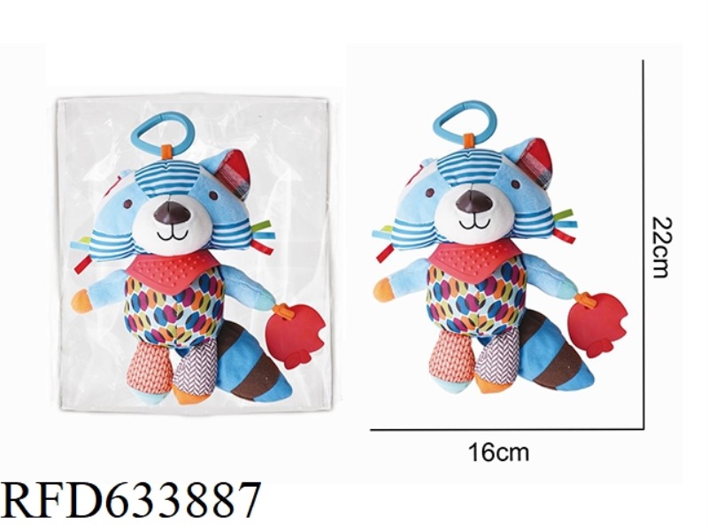 PLUSH NECK RACCOON CART BEDHEAD PENDANT RINGING BABY TOY